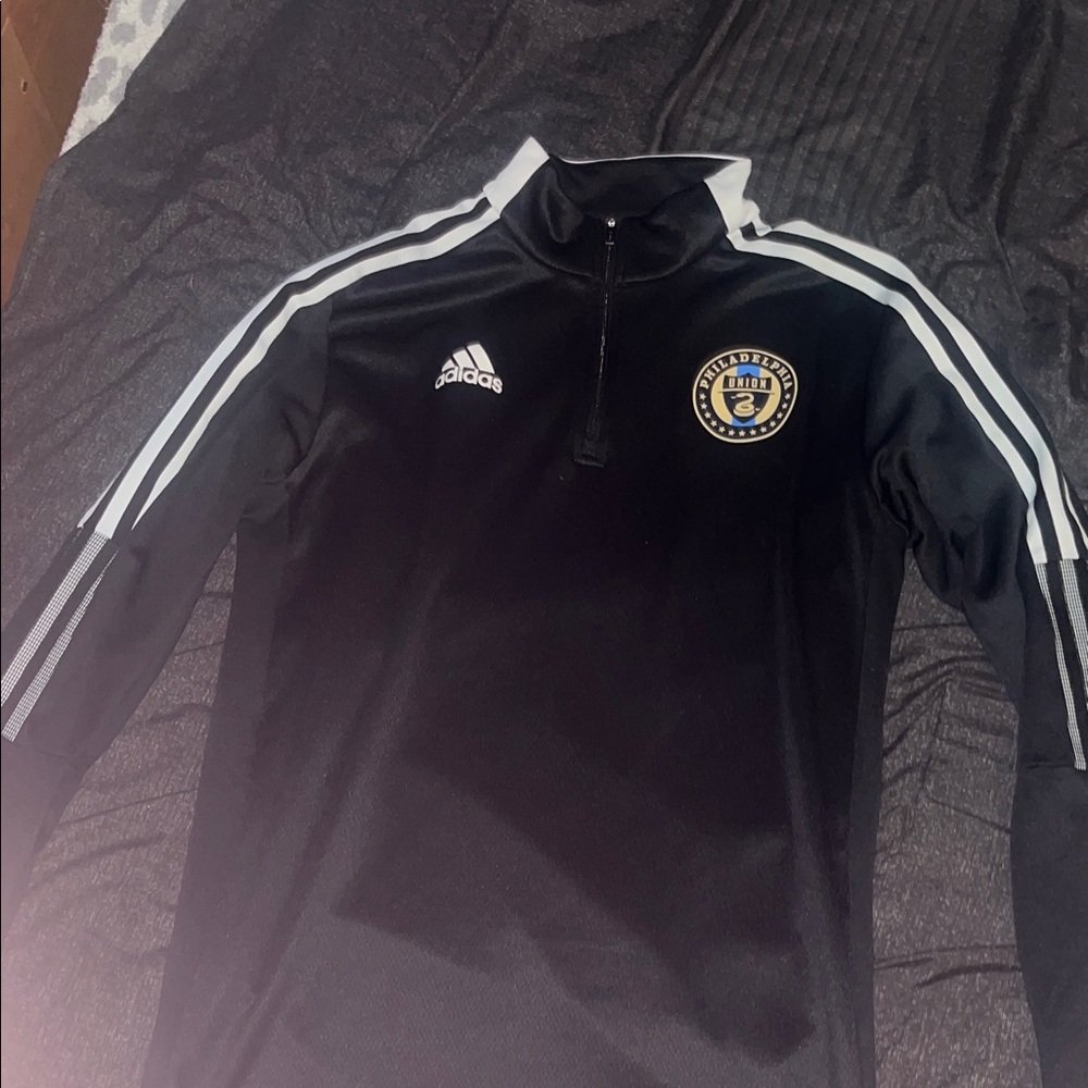 Adidas Black and White Long Sleeve Top